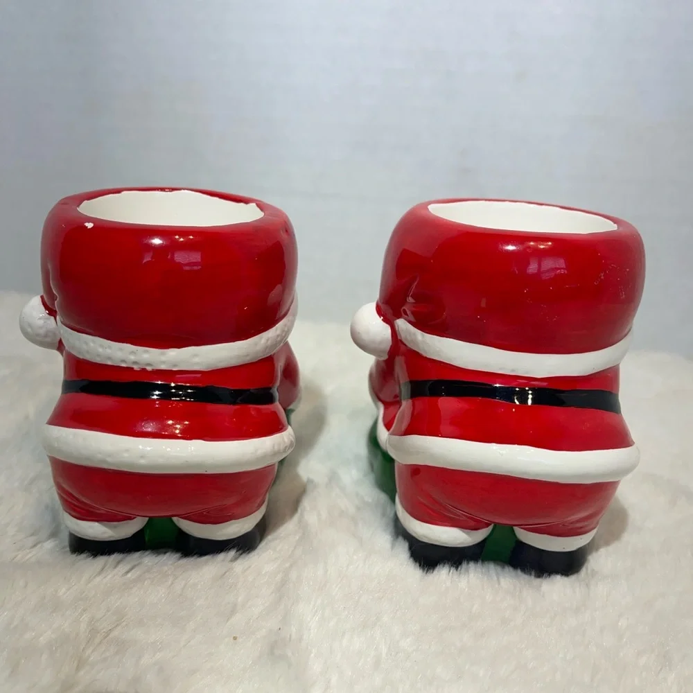 Vintage Wicks ‘N’ Sticks 2 ceramic Santas